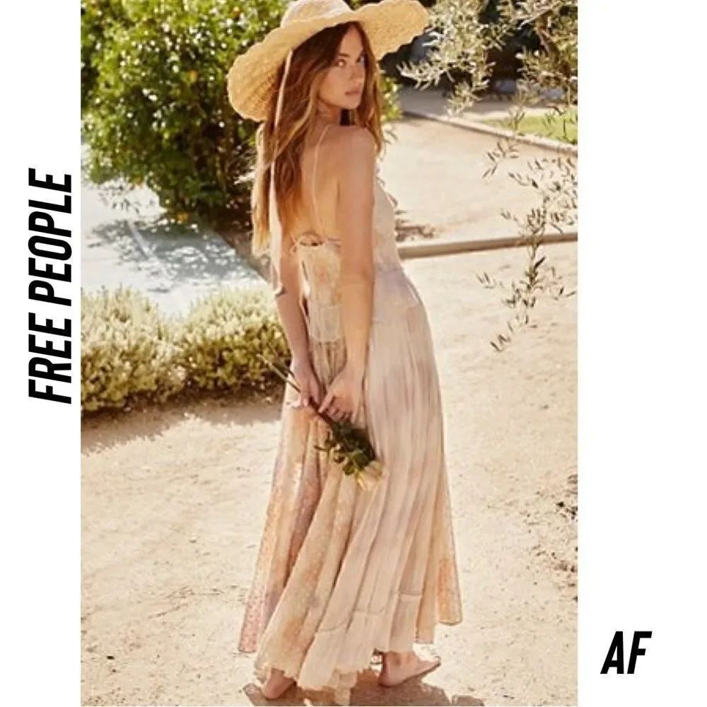 FREE PEOPLE WASHED ASHORE MAXI DRESS NWT SMALL - Picture 6 of 11